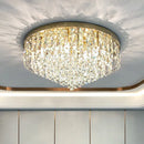 Axyaa Crystal Round Ceiling Light: Modern Minimalist LED Fixture for Master Bedroom