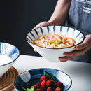 Axyaa Ceramic Salad Bowl Set: Hand-Painted Tableware for Home, Large Size, Internet Celebrity Favorite