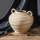 Large Farmhouse Vase with Handles by Axyaa - Handmade Rustic Decor for Home Entry