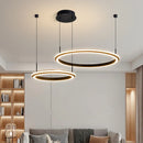 Axyaa Dimmable LED Ring Ceiling Chandelier with Remote Control for Home Decor Lighting