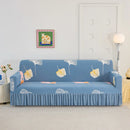 Axyaa Cartoon Sofa Cover - All-Inclusive, Non-Slip, Four-Season, Double Armrest, Elastic Sofa Cover