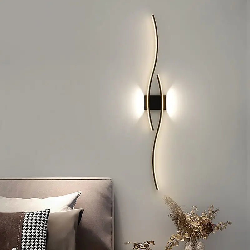 Axya Modern LED Wall Lamp in Black, White, Gold - Stylish Indoor Lighting Fixture