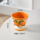 Axyaa Ceramic High-Footed Breakfast Bowl with Lid & Snack Plate