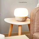 Yellow Cave Stone Wabi Sabi Style Bedside Lamp by Axyaa with Light Source