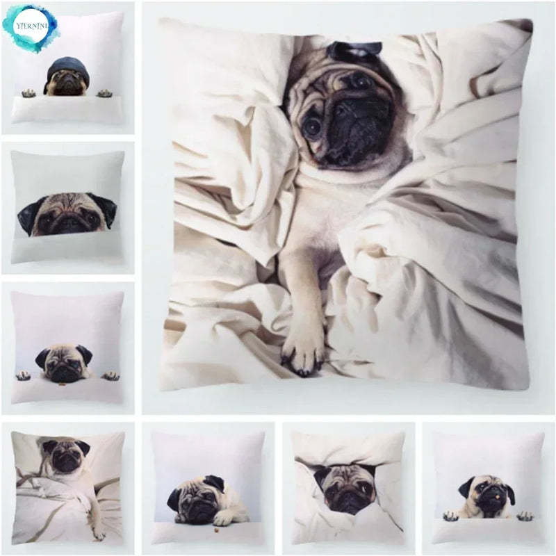 Axyaa Sanddog Shar Pei Polyester Pillow Case Cover 45*45cm