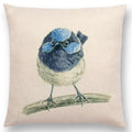Birds Painting Cushion Cover - Axyaa Collection: Robin, Titmouse, Toucan, Sparrow, Firecrest, Cardinal, Bullfinch