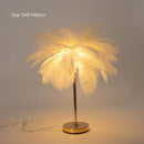 Modern Ostrich Feather LED Floor Lamp by Axyaa | Bedroom Bedside & Living Room Stand Lights