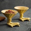 Axyaa Ceramic Claw Dessert Bowl High Foot Snack Molecular Cuisine Tableware