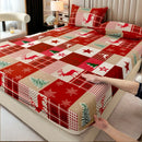 Axyaa Christmas Patchwork Three-Piece Bed & Duvet Cover Set
