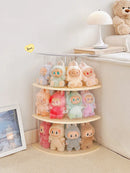 Acrylic Doll Figure Display Box for Labubu Transparent Vinyl Plush Dolls - Axyaa