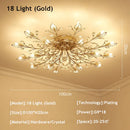 Axyaa Crystal Leaf LED Chandelier: Nordic Modern Luxury for Bedroom and Restaurant