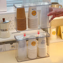 Axyaa Coffee Table Cup Holder & Dustproof Storage Box - Disposable Cup Organizer