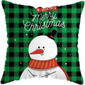 Axyaa Green Plaid Christmas Pillow Cover - Festive Home Decor