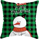 Axyaa Green Plaid Christmas Pillow Cover - Festive Home Decor
