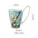 Axyaa Nordic Couple Oil Painting Bone Mug Large Capacity Coffee Cup