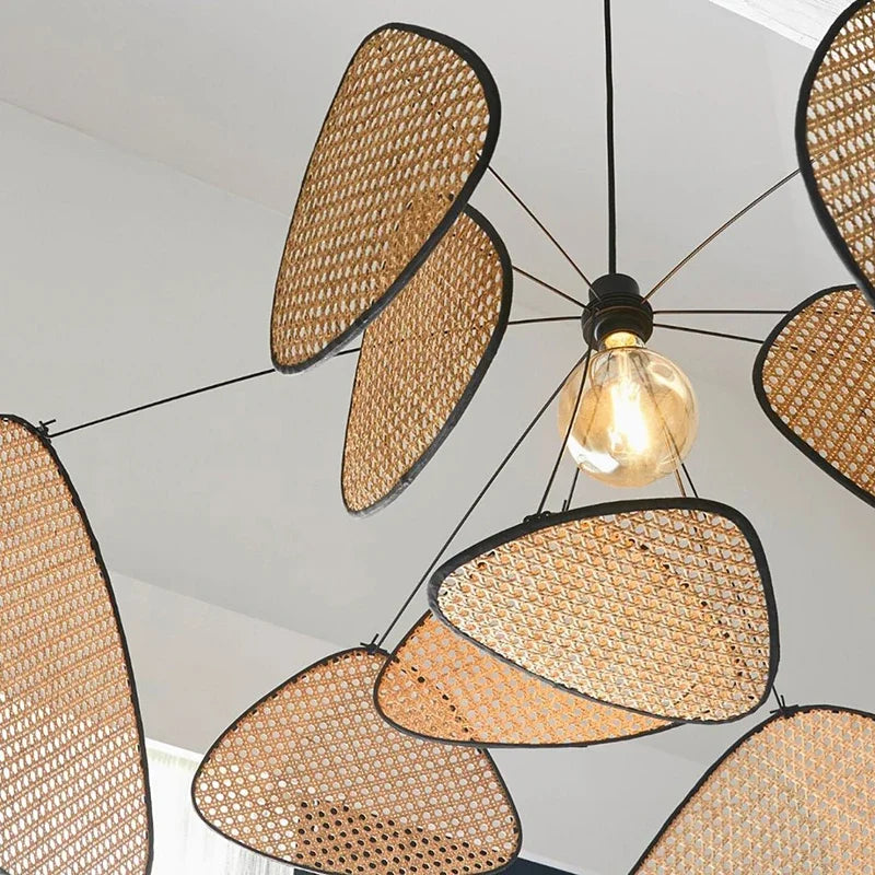 Axyaa Wicker Petals Chandelier for Living Room and Dining Table