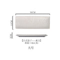Axyaa Ceramic Sushi Dish: Japanese Style Flat Plate, Rectangular Hotel Tableware