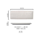 Axyaa Ceramic Sushi Dish: Japanese Style Flat Plate, Rectangular Hotel Tableware