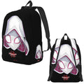 Axyaa Spider-Gwen Mask Backpack for Kids - Durable School Bookbag.
