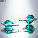 Green Glass Gyroscope Vase by Axyaa - Creative Desk Decoration & Floral Arrangement