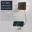 Axyaa Dual-Function LED Wall Sconce with USB Charging and Adjustable Spotlight