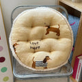 Axyaa Cartoon Round Milk Fleece Seat Cushion - Cute and Comfortable Office Chair Bay Window Futon