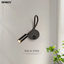Axya Modern LED Wall Lamp for Home Living Room, Black/White, Rotatable Spotlight
