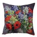 Axyaa Vintage Flowers & Birds Oil Painting Pillow Cover