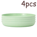Axyaa 4pcs Reusable Plate Set for Travel, School, Picnic, Camping, Party