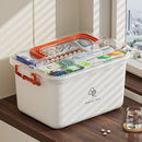 Axyaa Portable Medicine Organizer Box with Dividers - Household First Aid Kit