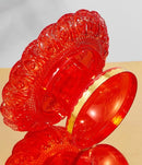 Axyaa Buddha Fruit Tray | Household Red Offering Tray | Flat Bottom Tribute Tray