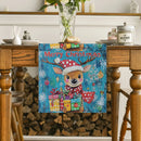Axyaa Christmas Deer Table Runner for Kitchen Holiday Party Decor