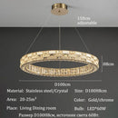Axyaa Lux Crystal Chandeliers: Nordic Style LED Pendant Ceiling Lamps & Home Decor Lighting