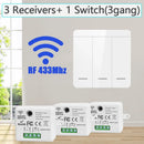 Axyaa Wireless Light Wall Switch Relay Receiver RF 433Mhz 1/2/3Gang Panel Switch