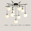 Axyaa Nordic LED Bean Chandelier, Postmodern Minimalist Pendant Light for Stylish Home Decor