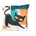 Axyaa Black Cat Medieval Vintage Halloween Pillowcase 40X40cm