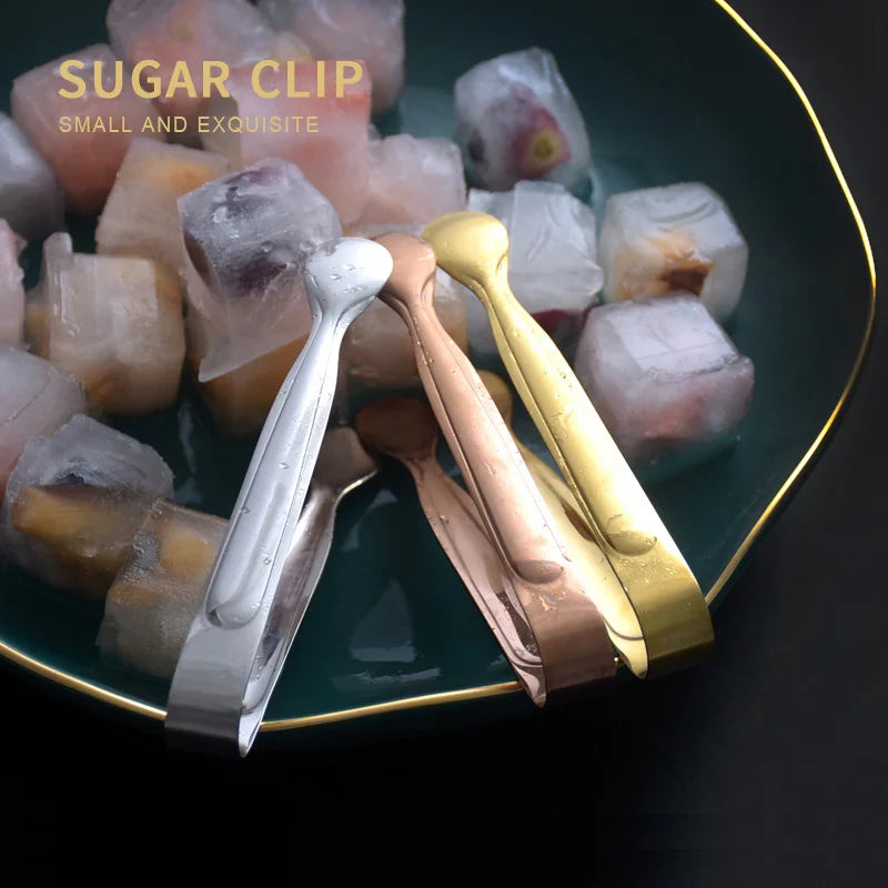 Axyaa Stainless Steel Ice Cube Tongs Kitchen Clamp