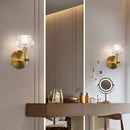 Axyaa Copper Crystal Wall Light Ball Sconce for Bedroom and Living Room