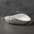 Axyaa Rock Pattern Shell High-End Ceramics Plate Set for Elegant Dining