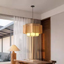 Axyaa Rattan Pendant Light: Japanese Wabi Sabi Bohemian Chandelier for Modern Home Decor
