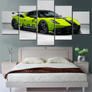 Axyaa Green Racing Car 2025 Wall Art Poster Set