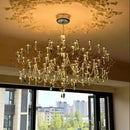 Axyaa Crystal Ceiling Chandelier: LED Firefly Shape Living Room Lights