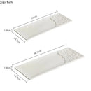 Axyaa Stone Pattern Long Strip Ceramic Sushi Plate Set