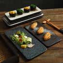 Axyaa Ceramic Sushi Barbecue Plate | Rectangular Flat Plate for Restaurant and Household