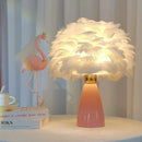 Axyaa Nordic Feather Desk Lamp - Stylish Ceramic Study Decorative Lighting