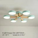 Axyaa Modern Wooden Ceiling Light 3/6/8 Lights LED Luminaire for Living Room Bedroom