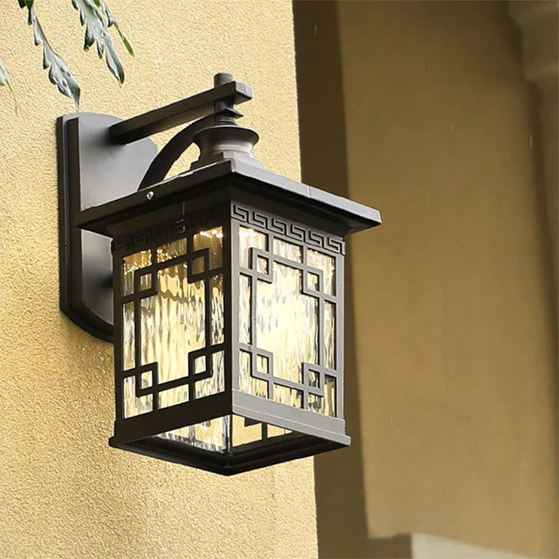 Axyaa Solar Wall Light: Modern LED Outdoor Fixture, Waterproof for Porch, Patio, Courtyard