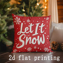 Let It Snow Pillow Covers by Axyaa for Sofa, Bedroom, Car - Rectangular Cushion