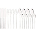 Axyaa Black Gold Stainless Steel Cutlery Set - 16 Piece Dinnerware Flatware Silverware
