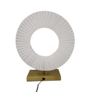 Axyaa Ferris Wheel LED Desk Lamp White Fabric Table Lamp